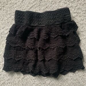 Elegant Black Lace Shorts